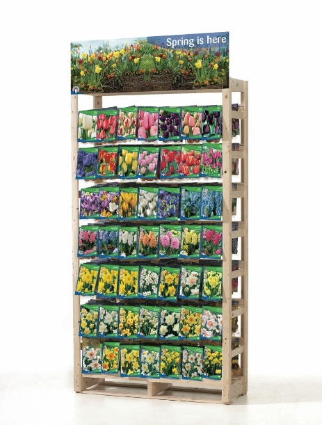 Complete Store Collection. 301 packages of our 46 best selling varieties. Dimensions are 44 X 16 X 82