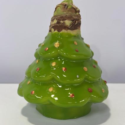 Amaryllis Wax Figurine 'Christmas Tree' 