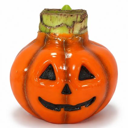 Amaryllis Wax Figurine 'Jack-O-Lantern' 